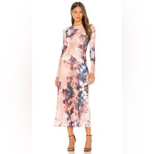 Bardot Dress Long Sleeve Tie Dye